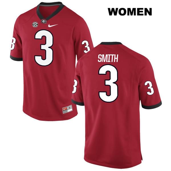 Georgia Bulldogs Women's Roquan Smith #3 NCAA Authentic Red Nike Stitched College Football Jersey IGF8056NF